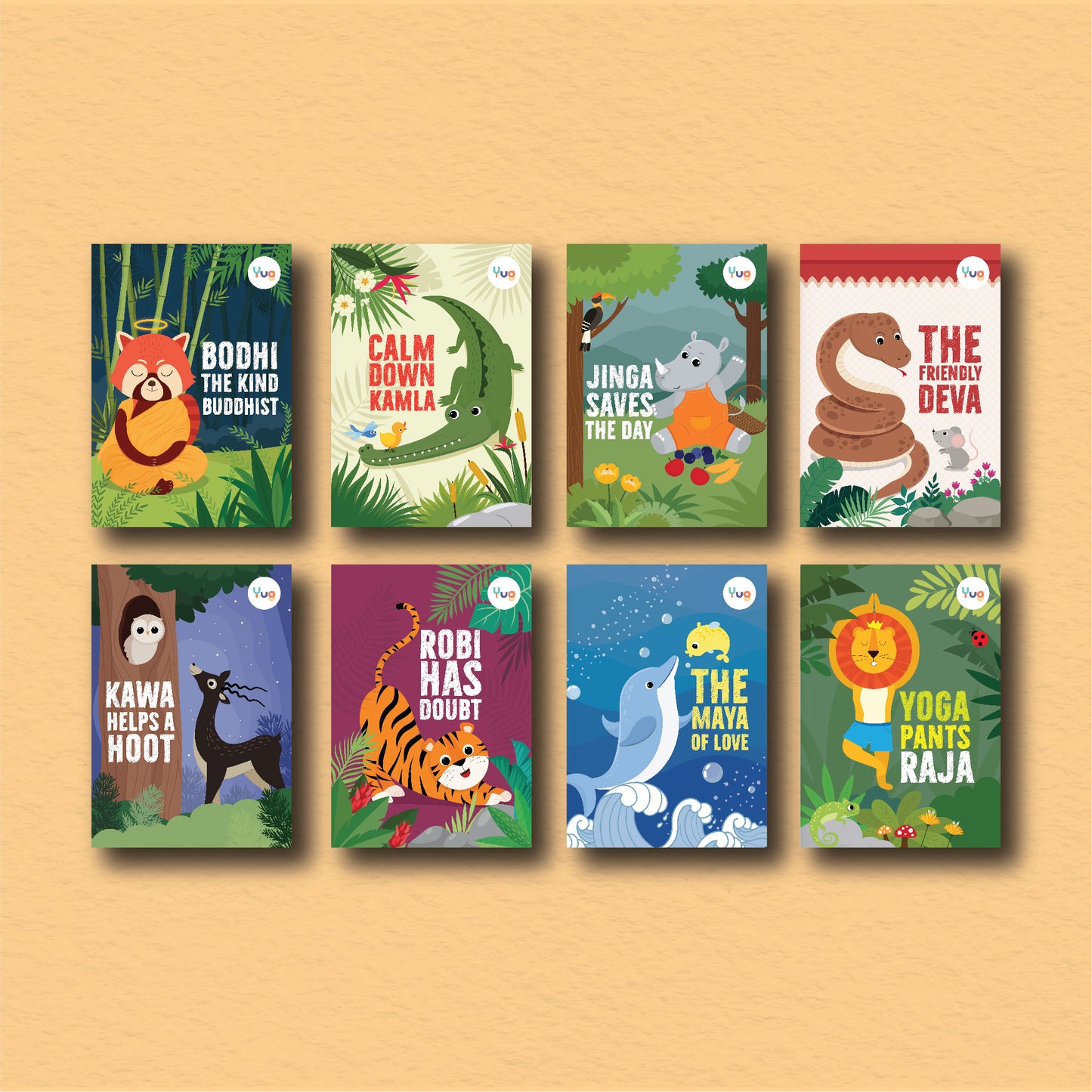 Yug Animal Series ALL (Bodhi, Raja, Jinga, Kamla, Kawa, Robi, Deva and Maya) Combo