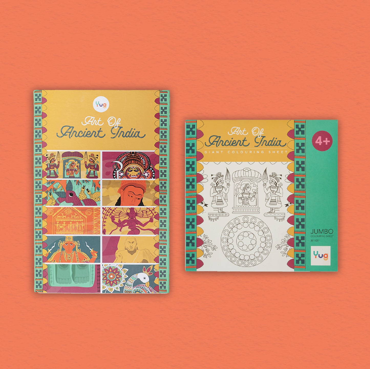 Art Combo - Art of Ancient India & Art of Ancient India Jumbo Colouring Sheet