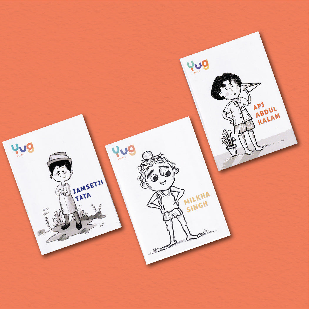 Yug People Small Combo Offer 3 (Milkha Singh, Jamsetji Tata, APJ Abdul Kalam)